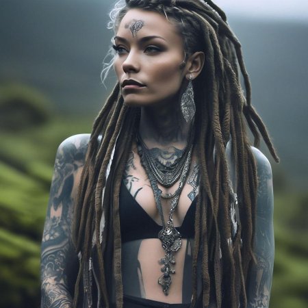 Девушка в татуировках