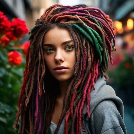 Розовые дреды