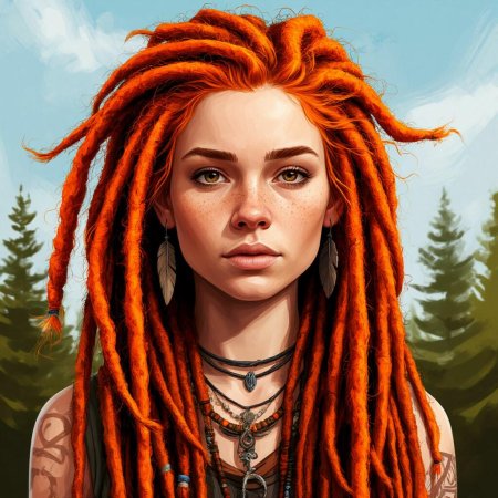 Дреды рыжие