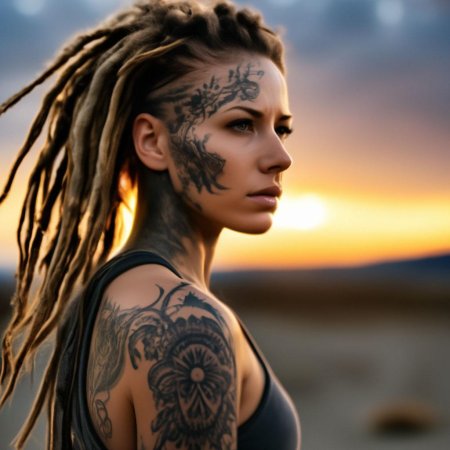 Женщина с татуировками