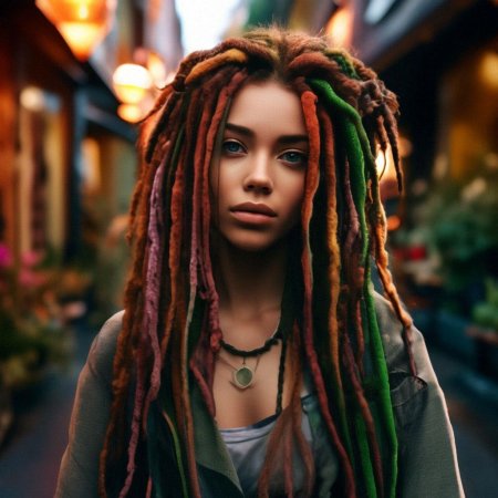 Дреды разноцветные
