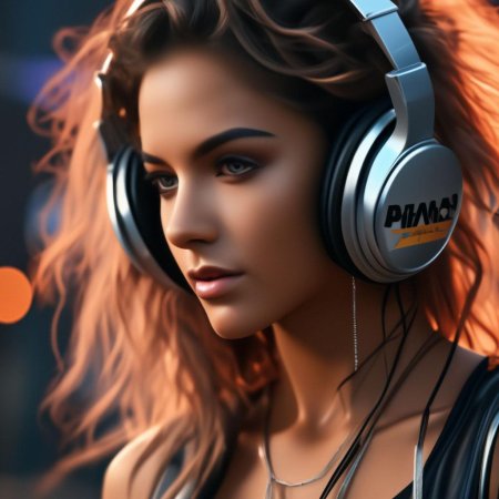 Девушка наушники