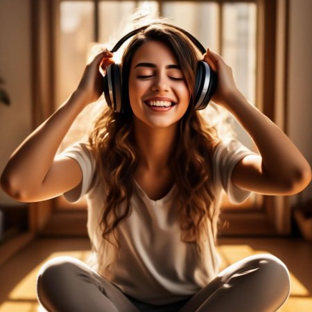 Девушка в наушниках