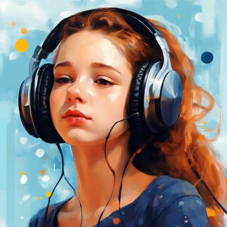 Девушка в наушниках