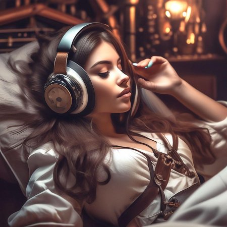 Девушка в наушниках