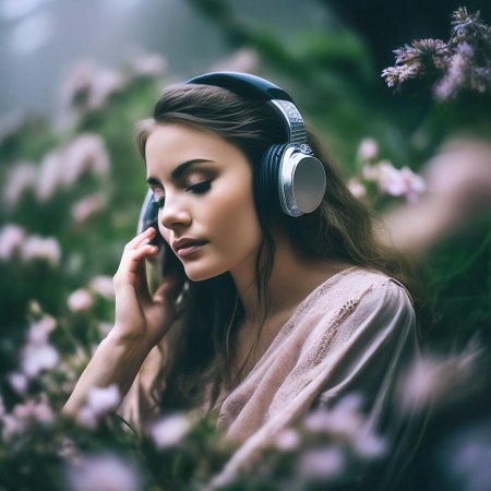 Девушка с наушниками