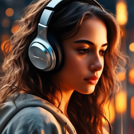 Девушка с наушниками