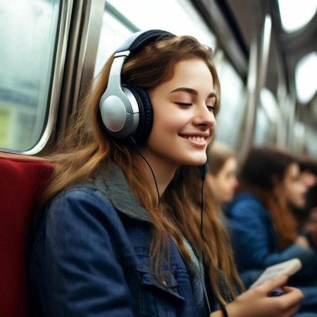 Девушка в наушниках