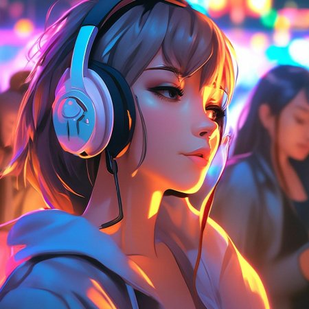 Девушка наушники