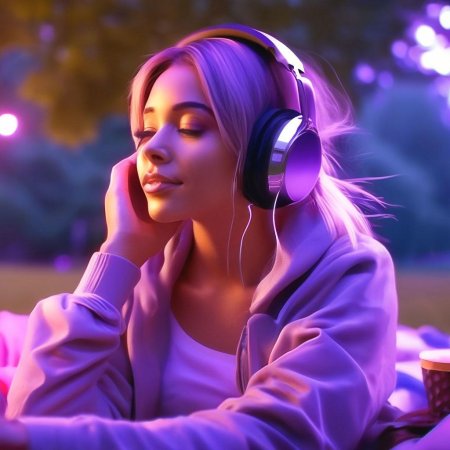 Девушка в наушниках