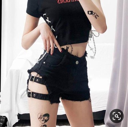 Goth outfit Грандж 2020 корейский шорты