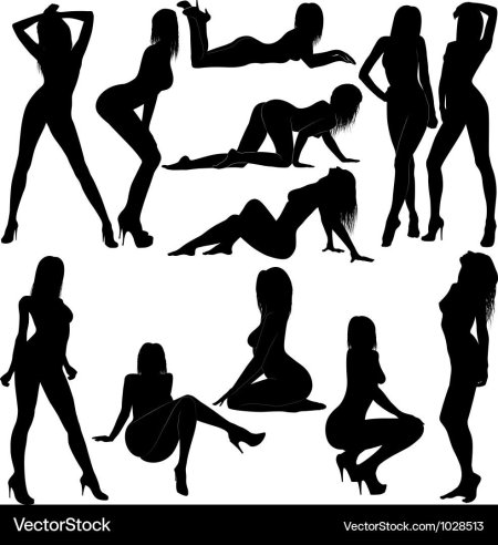Силуэт женщины позы
