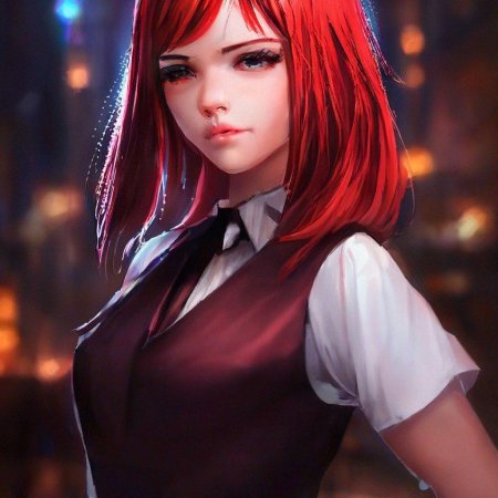 С красными волосами