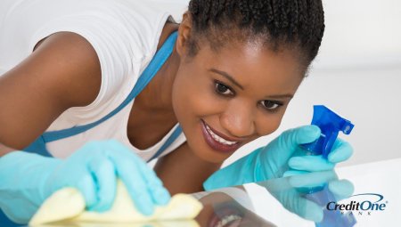 Woman Black Cleaning