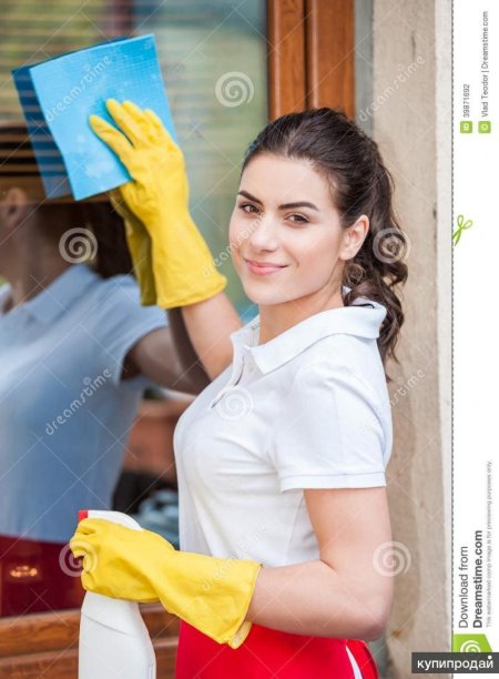 Девушка уборщица