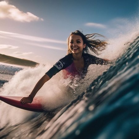 Девушка серфер