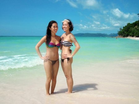 Девушки на пляже Тайланда