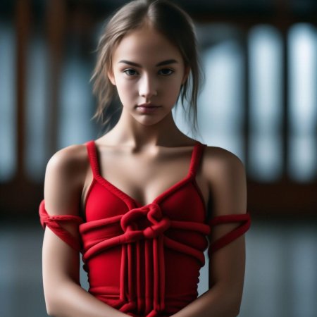 Красивая связанная девушка