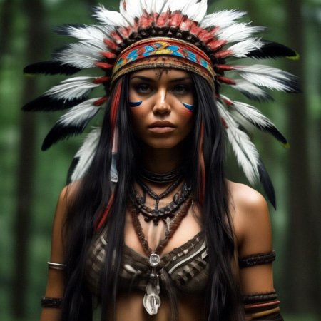 Девушка индеец