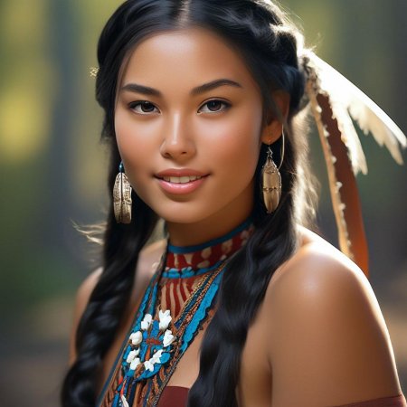 Красивая индейская девушка