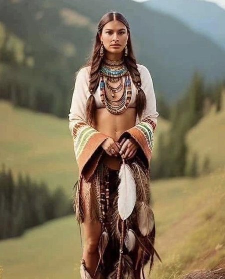 Девушка индеец