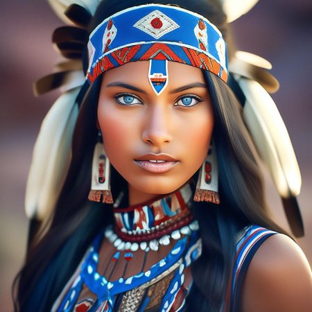 Красивая индейская девушка