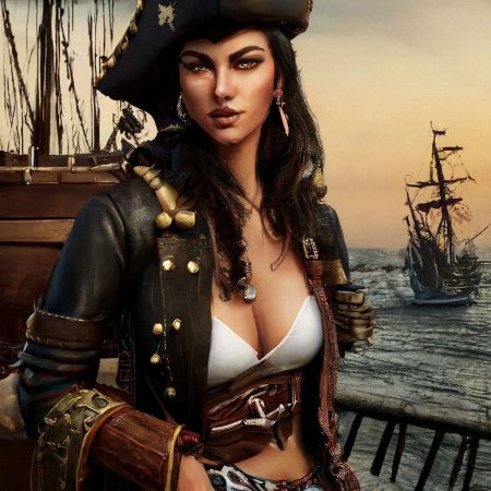 Девушка пират арт