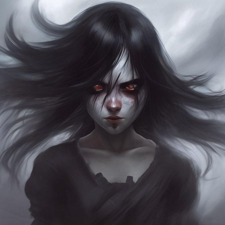 Девушка с черными волосами