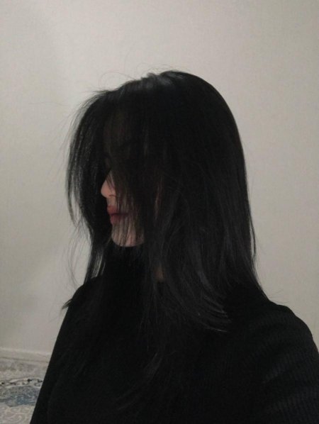 Черные волосы эстетика