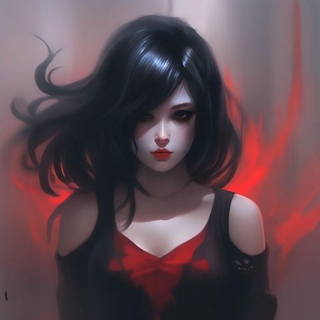 Красно черные волосы