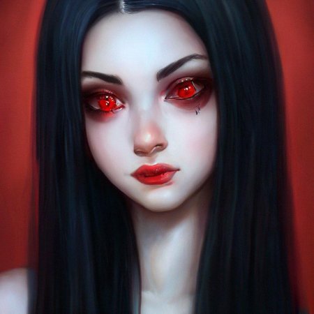 Девушка с красными глазами