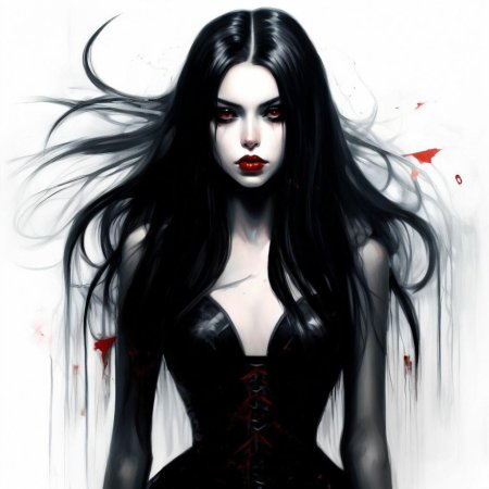 Красивая девушка вампир