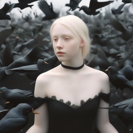 Девушка альбинос