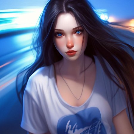 Голубые глаза девушки