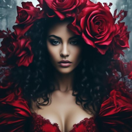 Красотка в красном