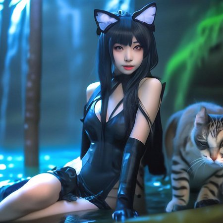 Кошка девушка