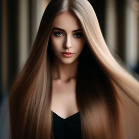Девушка с прямыми волосами