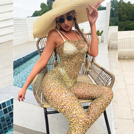 Комбинезон с леопардовым принтом