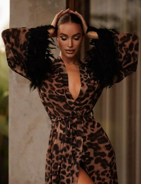 Халат леопардовый