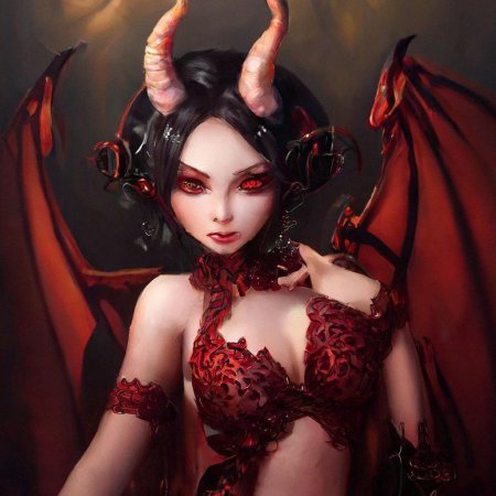 Красивый демон девушка