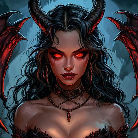 Демон девушка арт