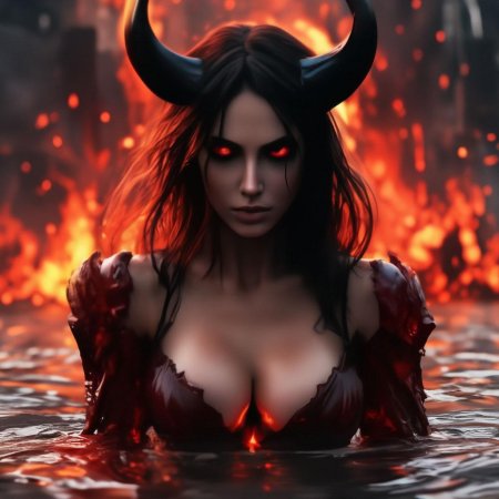 Красивая девушка демон