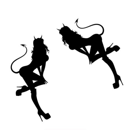 Дьявол и дьяволица Стикеры