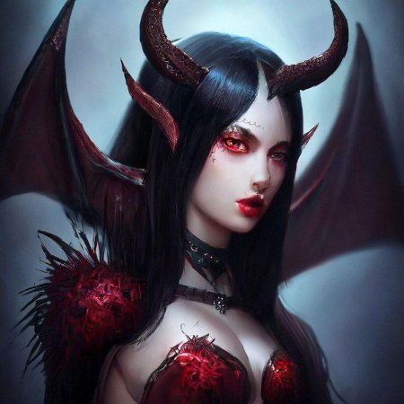Девушка демон арт