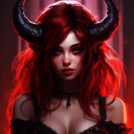 Красивая девушка демон