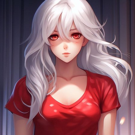 Аниме девушка белые волосы