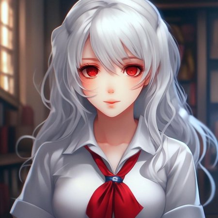 Аниме девочка белая