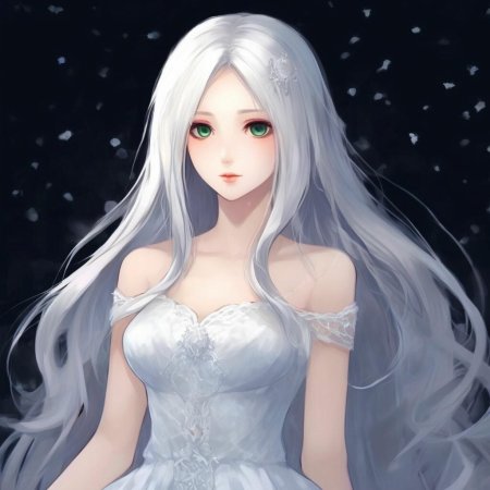 Девушка с белыми волосами