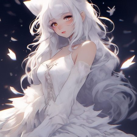 С белыми волосами