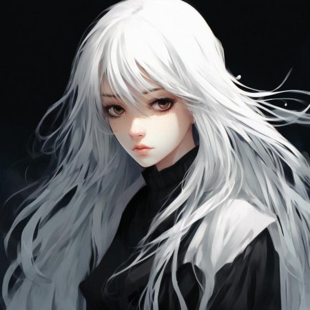 Длинные белые волосы